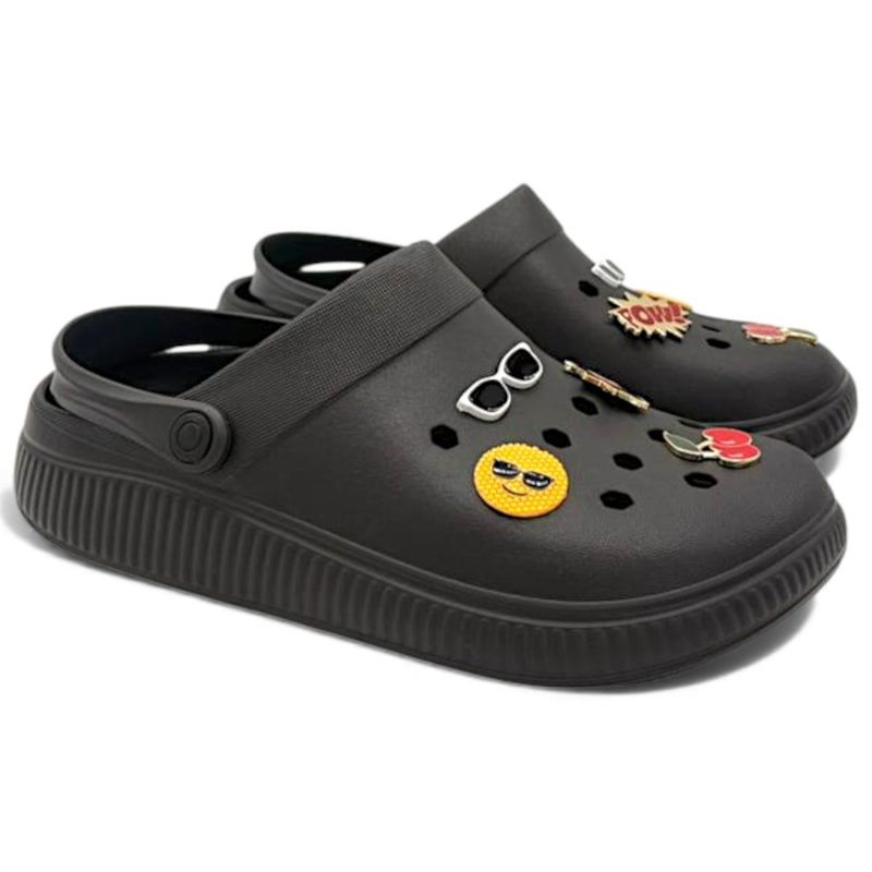 Babuche Moleca Clog Conforto com Pingente Feminina-62be707c-1cd0-4891-a6e6-21cb7110512b