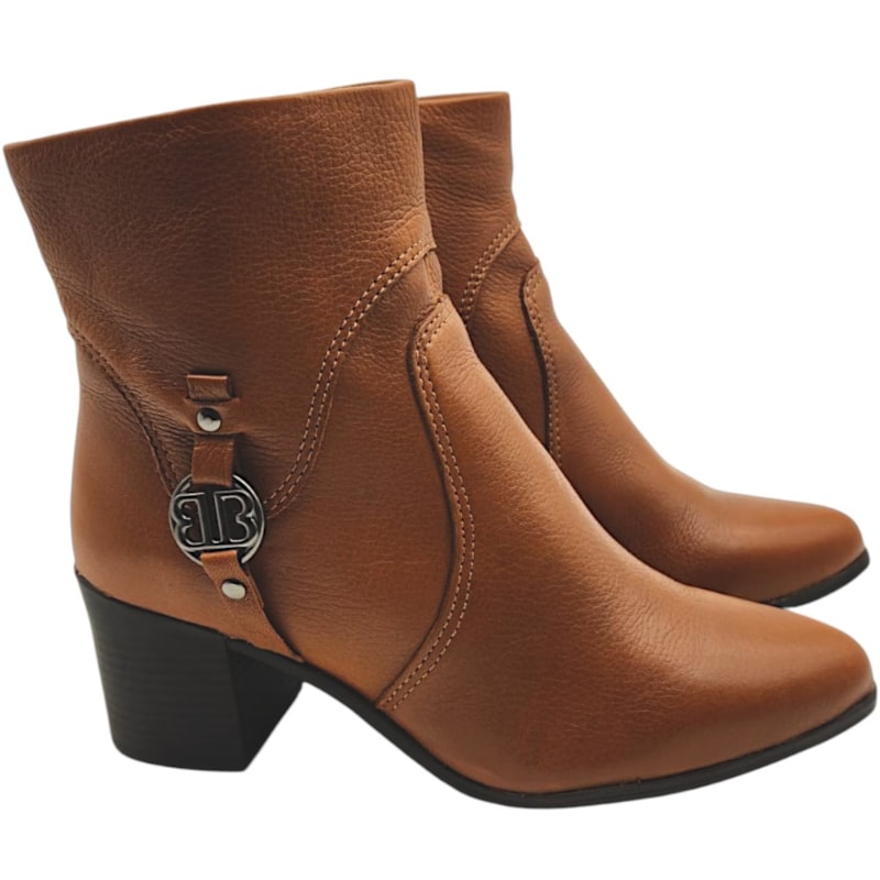 Bota Cano Baixo Bottero em Couro Burnish Fivela Feminina-00e3a63e-db89-4878-ad83-9d013534beed
