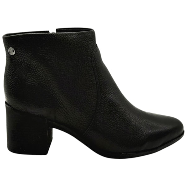 Bota Cano Baixo Bottero em Couro Salto Bloco Feminina