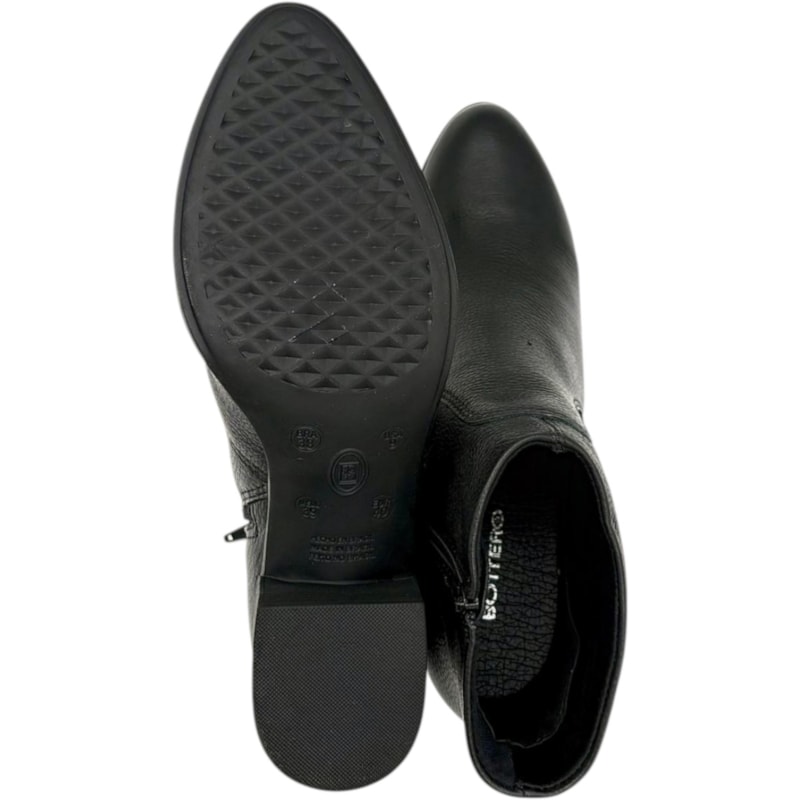 Bota Cano Baixo Bottero em Couro Salto Bloco Feminina-7a5441e0-dba5-42f7-b4d4-9ac7030ad43d