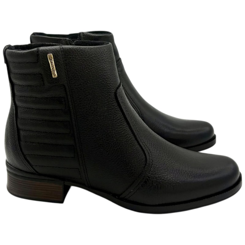 Bota Cano Curto Pegada em Couro Calce Fácil Feminina-38df0738-2135-4290-8762-e6c819c14cec