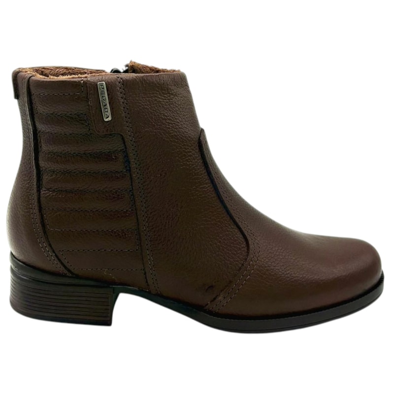 Bota Cano Curto Pegada em Couro Calce Fácil Feminina-78000244-791a-4aca-945b-6e73153bb84c