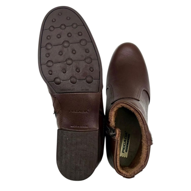 Bota Cano Curto Pegada em Couro Calce Fácil Feminina-c7b3257e-bbd9-42ed-9a5b-0078eb52bf26