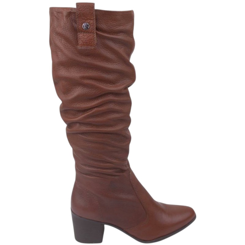 Bota Cano Longo Bottero em Couro Salto Bloco Feminina-1b50f181-ed3c-4a51-9bbb-aafe5e7df154