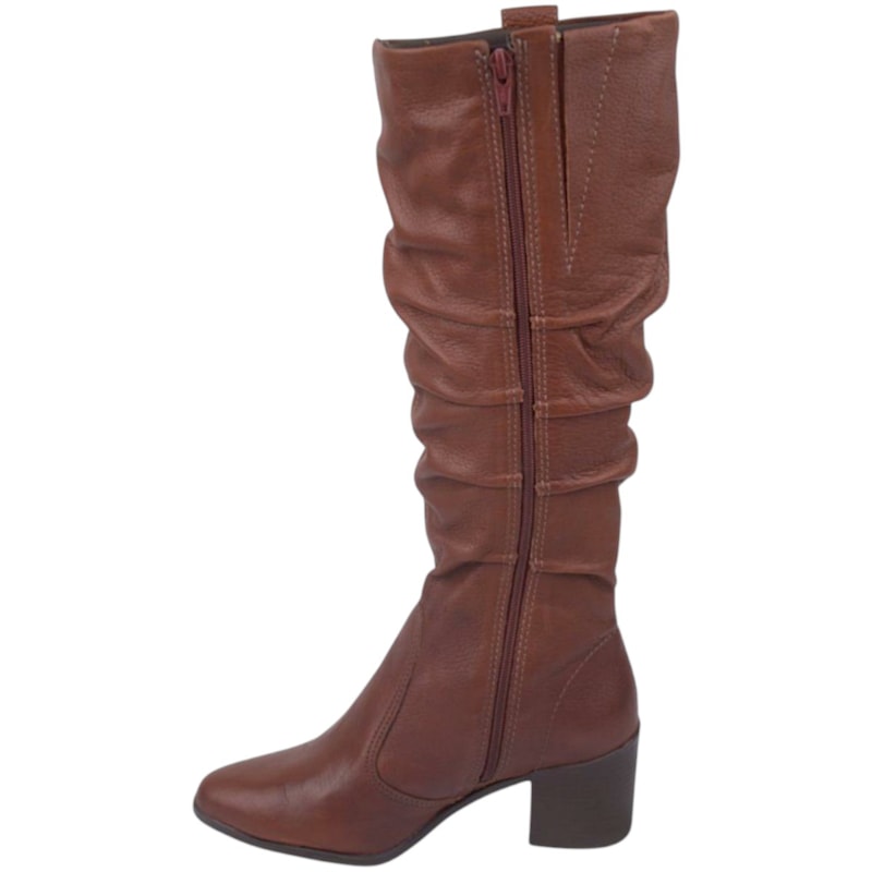 Bota Cano Longo Bottero em Couro Salto Bloco Feminina-01815060-6093-43ab-8072-b8fbe90276d0