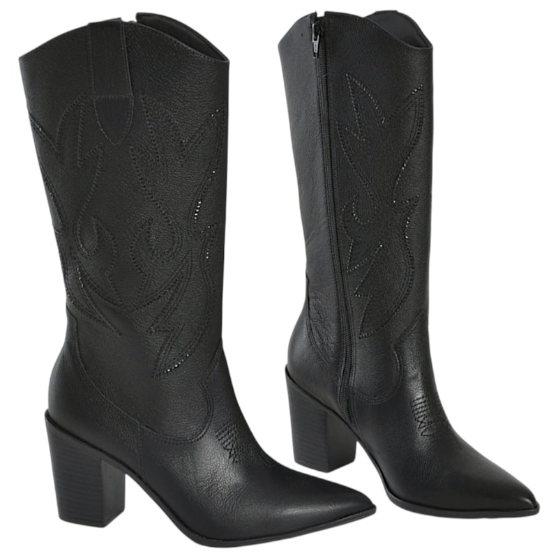 Bota Cano Longo Western Via Marte Feminina-3a96e878-a603-4af0-9ccd-f2ae2a9f5f32