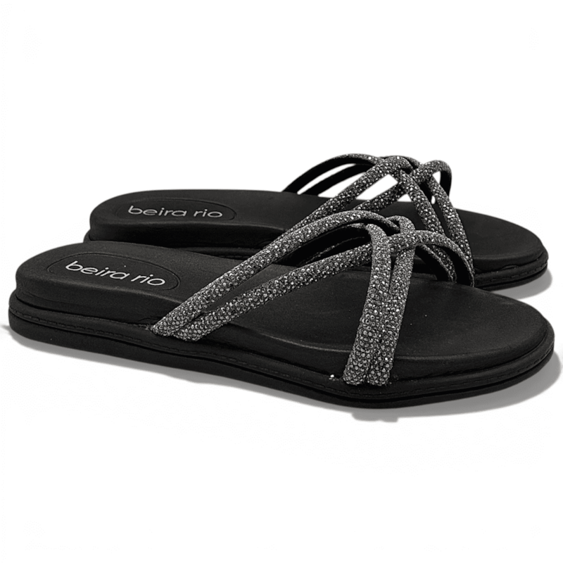 Papete Beira Rio Tiras com Strass Feminina-82c53d83-f3f7-4b21-a109-ed647e260686