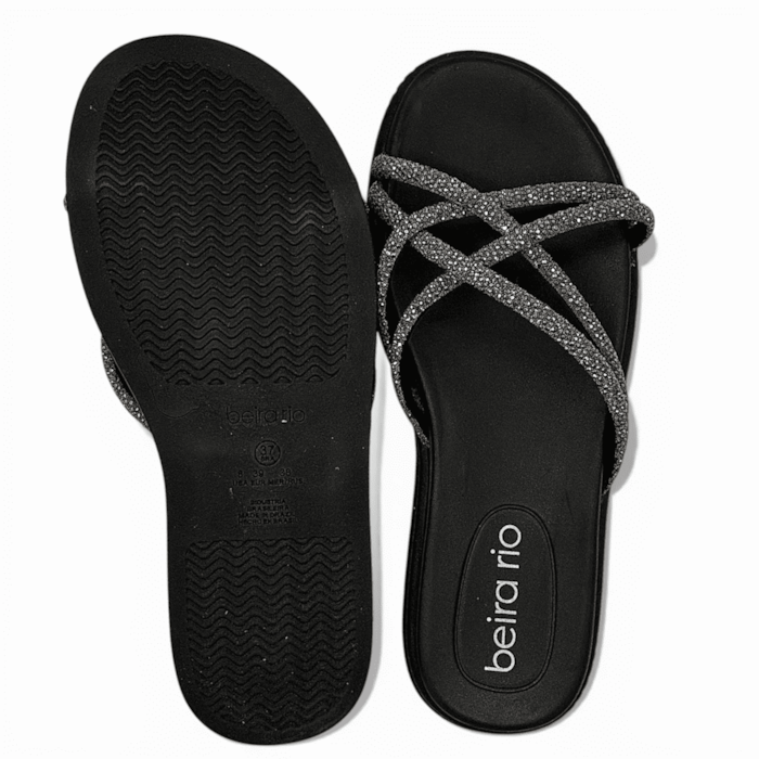 Papete Beira Rio Tiras com Strass Feminina-dd64e9b8-ef68-442e-8abd-858c9e350ee7