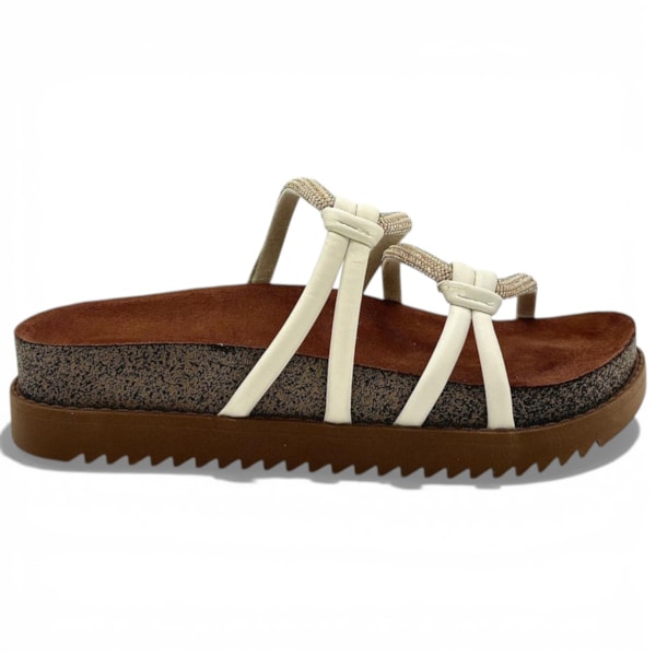 Papete Moleca Flatform Tiras Feminina