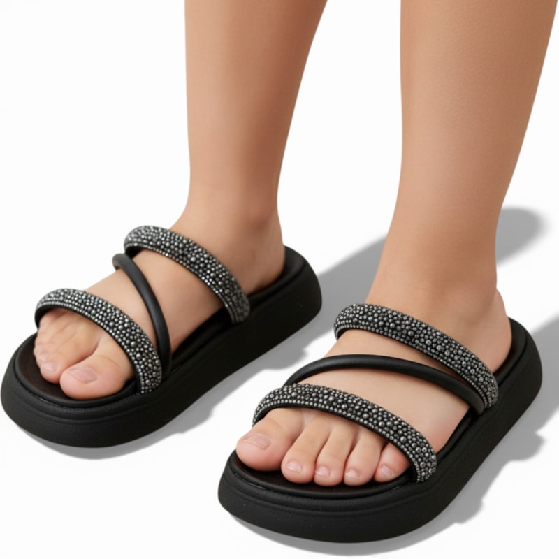 Papete Molekinha Glitter Conforto Infantil Feminina-eb01de8e-c3d6-4dee-a362-bf38ff3b0fbc