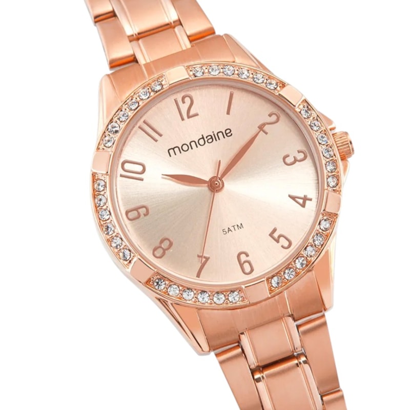 Relógio Mondaine Cristais Rose Gold Feminino-ca1c14ca-acc0-4b57-883d-30954cc83653