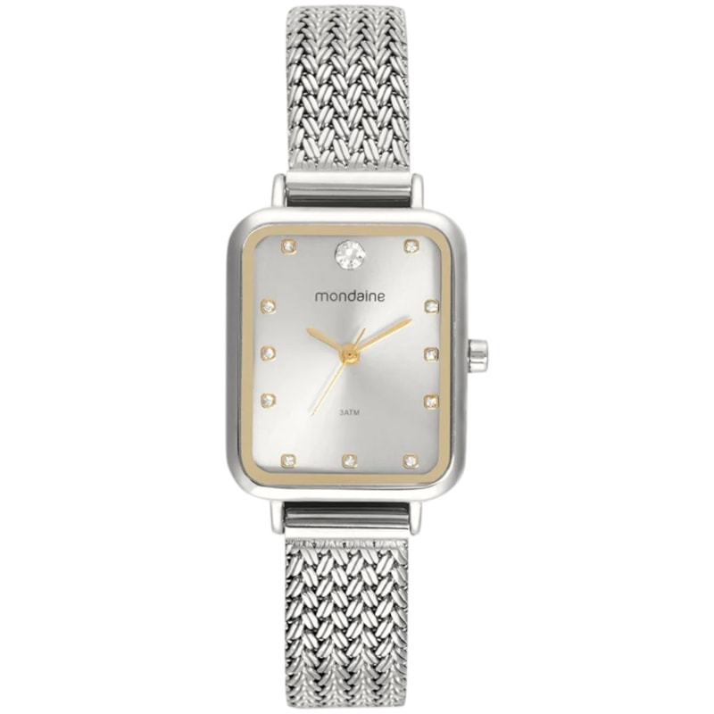 Relógio Mondaine Quadrado Cristais Prata Feminino-5e8c6666-61dc-4522-9334-549510ad5060