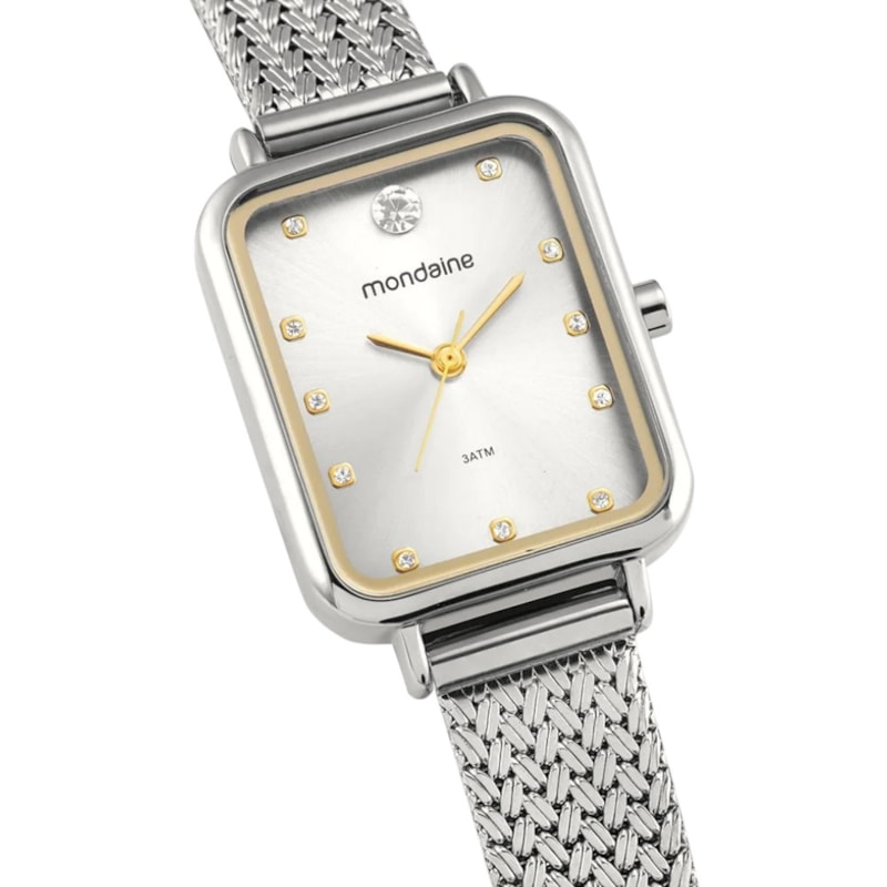 Relógio Mondaine Quadrado Cristais Prata Feminino-368d4de0-f812-4a1c-90a4-b9ab338adb7c