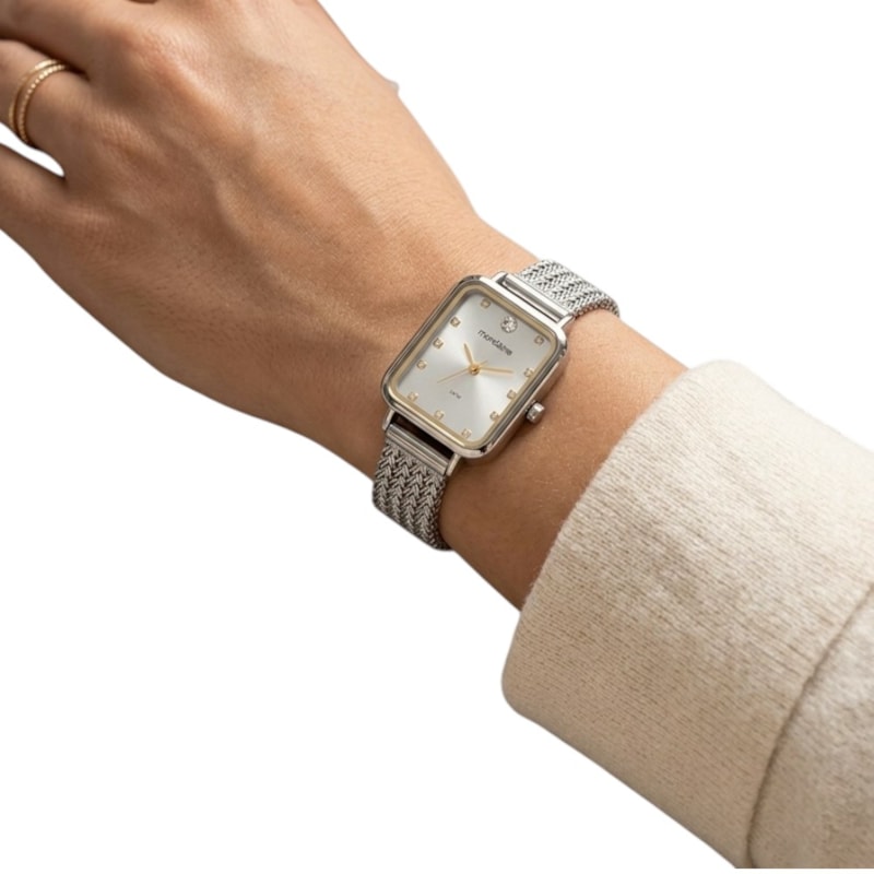 Relógio Mondaine Quadrado Cristais Prata Feminino-5e66015c-353c-4f2e-bcf0-75d08973f25a