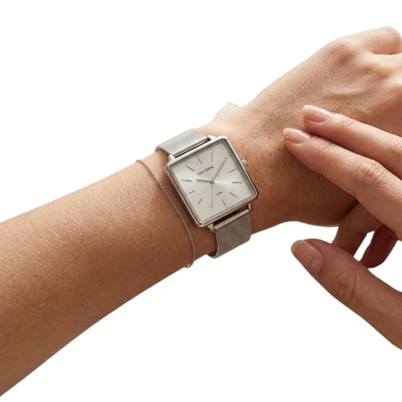 Relógio Mondaine Quadrado Minimalista Prata Feminino-8565170b-cc84-431b-880e-175b1b31377e