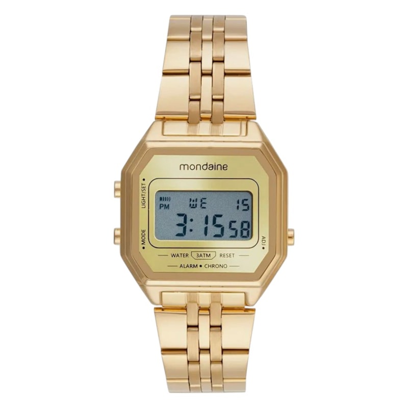 Relógio Mondaine Unissex Digital Vintage Dourado-d4a74476-1c27-43a5-88c4-1bf8bb24b071
