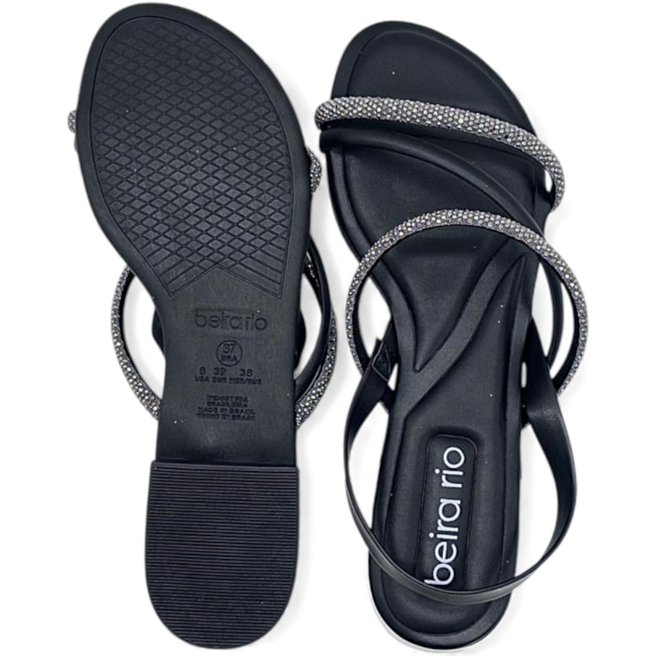 Sandália Beira rio Strass Feminina-51e5e0b0-73ca-4880-957e-57f5d4eb8b47