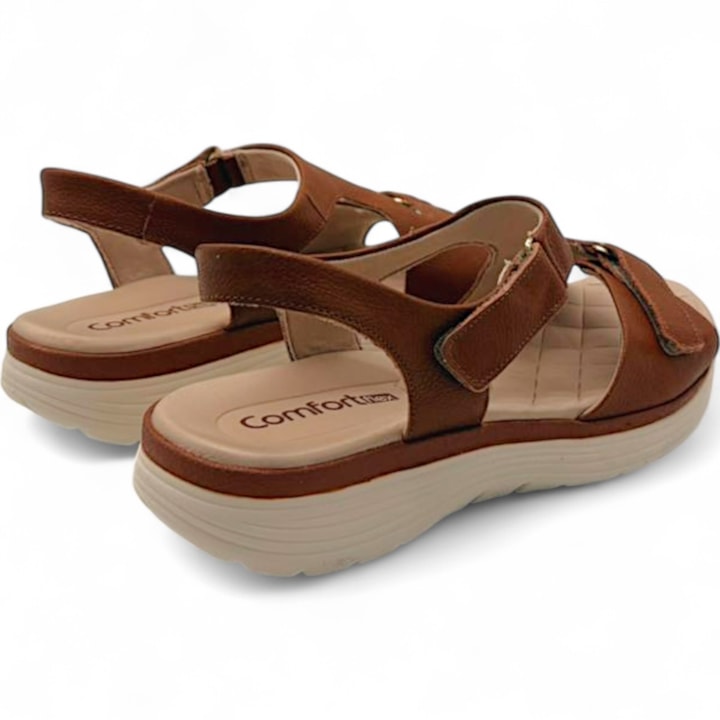 Sandália Comfortflex Ortopédica em Couro Feminina-569f1821-be7c-4ee9-9690-99517e24f478