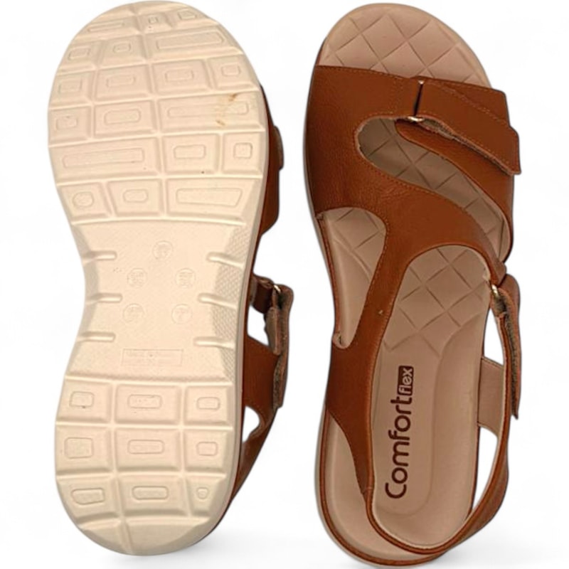 Sandália Comfortflex Ortopédica em Couro Feminina-e871a22f-11ce-409c-8f74-c14044f9d7e6