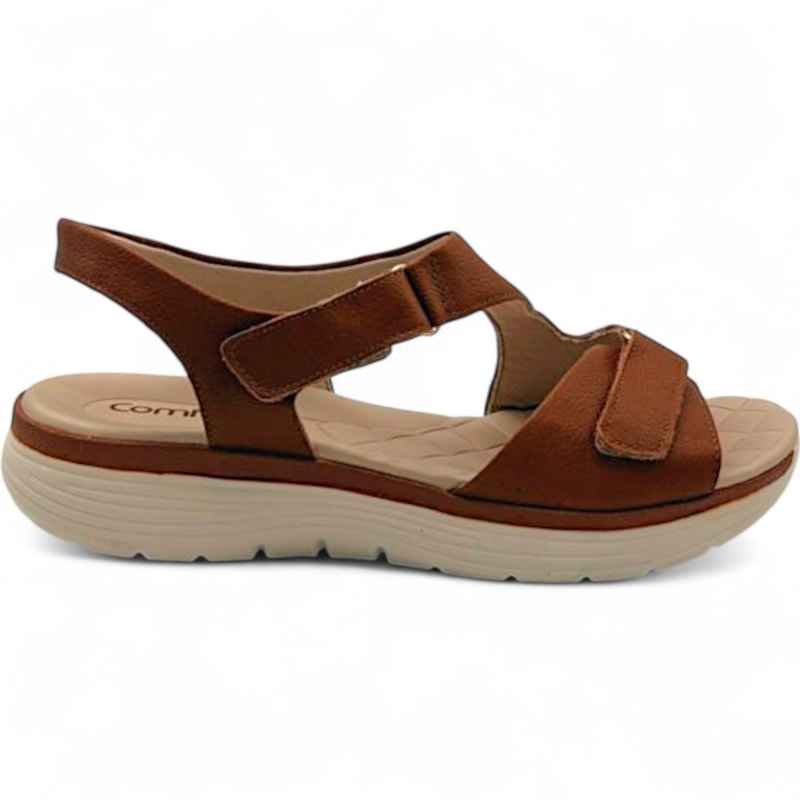 Sandália Comfortflex Ortopédica em Couro Feminina-c575176f-713e-4d5c-babf-904a66805e94