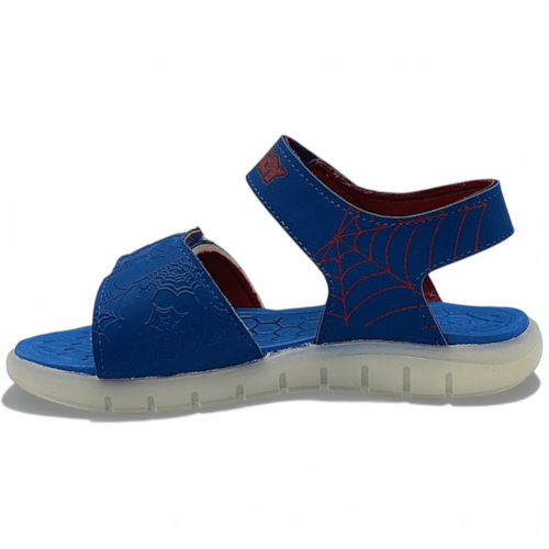 Sandália Kidy Homem Aranha com Velcro e Led Infantil Masculina