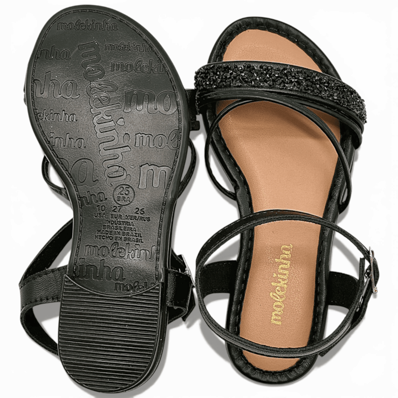 Sandália Molekinha Com Brilho Infantil Feminina-e122990b-2997-4778-bad0-d72a9a097d9b