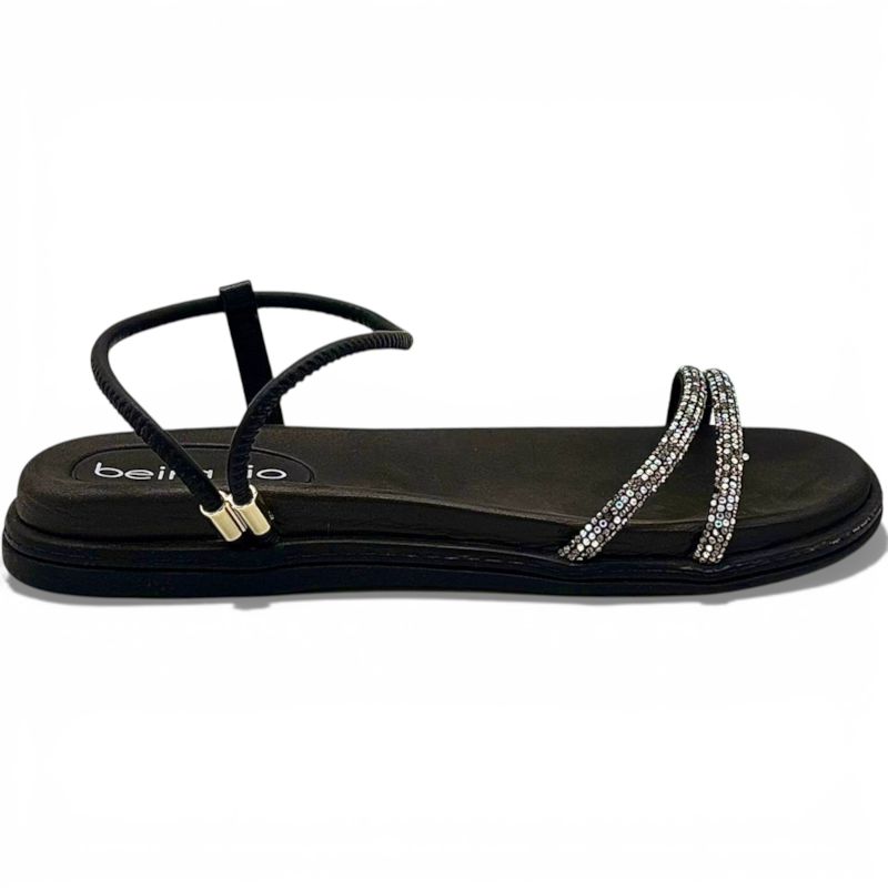 Sandália Papete Beira Rio Strass Feminina-f411f8d7-2c98-48cc-9bdd-408966b52586