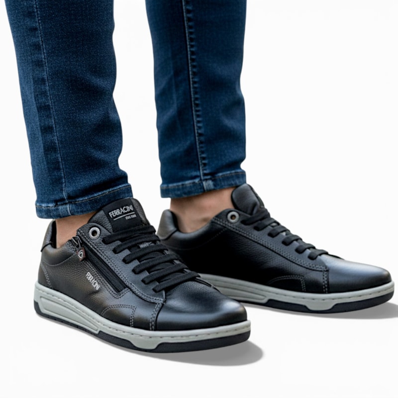 Sapatênis Ferracini Vox em Couro Masculino-dfd30ba4-3ba8-418f-a1d8-748e148dbc14