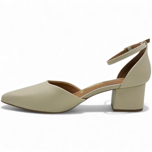 Scarpin Vizzano Salto Bloco Bico Fino Feminino