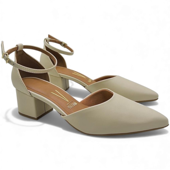 Scarpin Vizzano Salto Bloco Bico Fino Feminino-84377f79-d46d-49f3-89e9-a8962a49bbf5