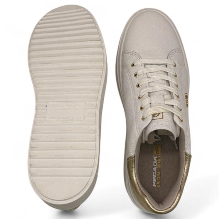 Tênis Casual Pegada em Couro Feminino-57eda758-621b-466c-814b-7bf5b4a44d6e