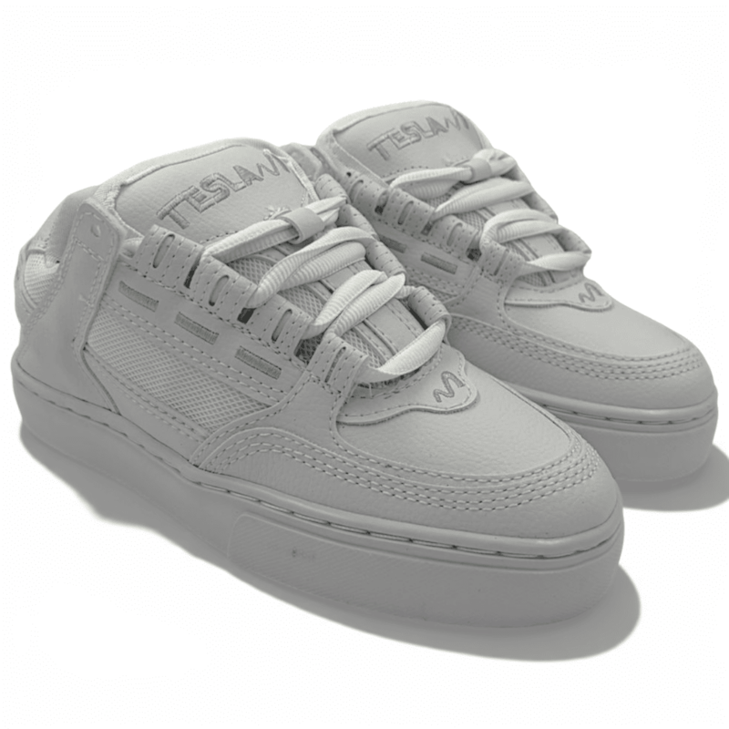 Tênis Casual Tesla Coil All White Unissex-706e21c9-3b5a-441d-8c25-f396ac15088a