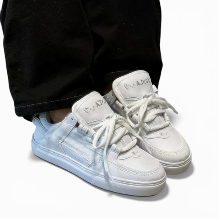 Tênis Casual Tesla Coil All White Unissex-fc3ad02c-bf8e-4beb-843c-c0213286d7ee