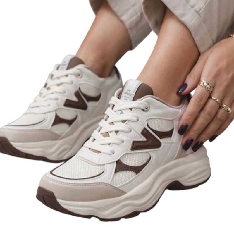 Tênis Casual Via Marte Chuncky Feminino-80aceeb8-5d33-4c90-a97b-7675cfd909d8