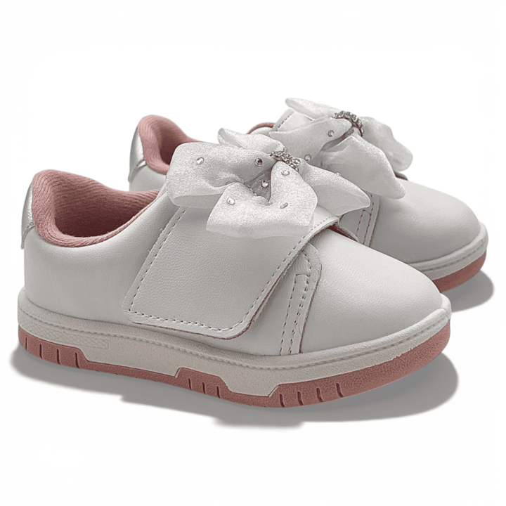 Tênis Molekinha Com Laço Brilho Infantil Feminino-b2356a98-5814-4d8e-ba2d-9a6c54343f81