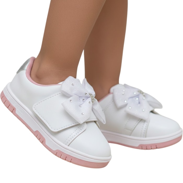 Tênis Molekinha Com Laço Brilho Infantil Feminino-49da28b1-d964-4957-89d4-83f9280382c6
