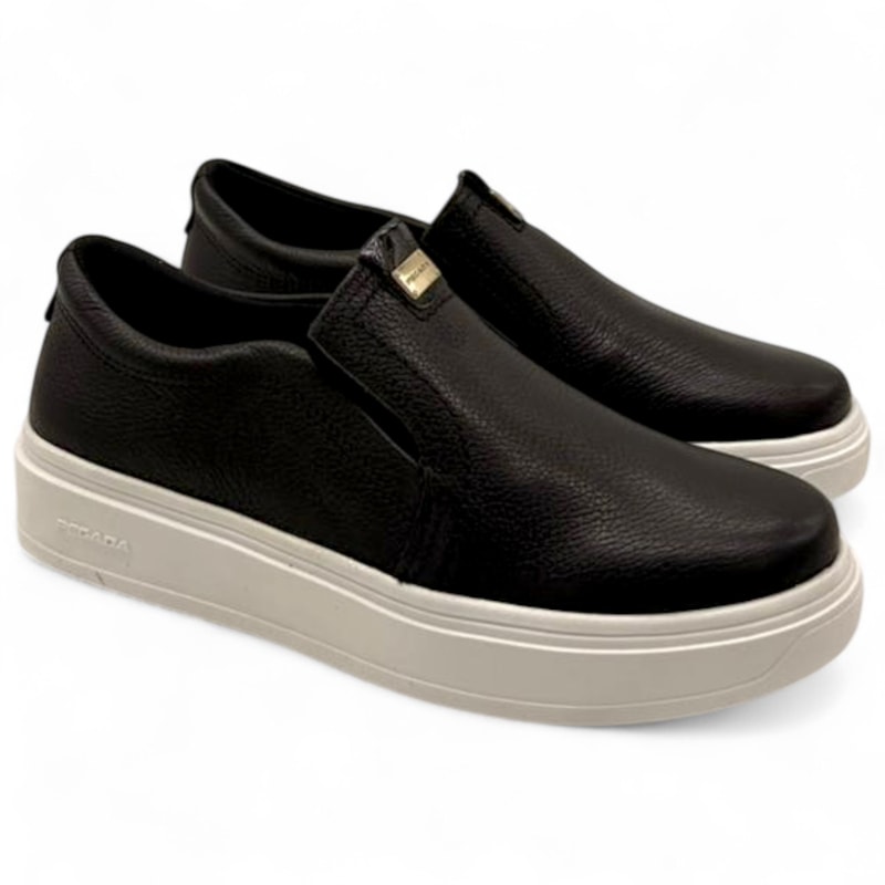 Tênis Slip On Casual Pegada em Couro Feminino-12e06726-a475-496e-a11a-5518b01e2ac9
